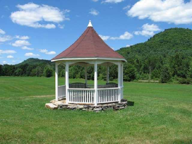 Tattle creek gazebo design 12' in outdoor with painted finish seen from front.ID number 3142-1.