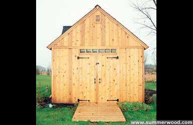Telluride shed design 12x16 with double french doors seen from the front2. Id number 3494-3