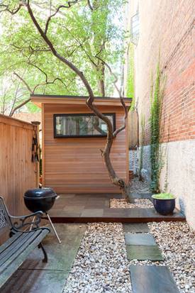 Urban Studio 8x12 Shed Plans In A Backyard