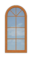 W7 6-Pane Arch Window