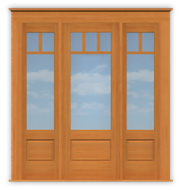 Arts & Crafts Single Door with Windows (82 1/2"W)