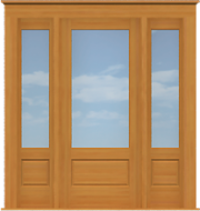 Contemporary Single Door with Windows (82 1/2"W)