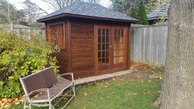 sonoma backyard shed plan 7x10 with french double door front-1. ID number 5335-1