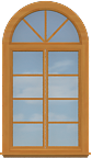 P8 Arched Casement Window