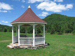 Tattle creek gazebo design 12' in outdoor with painted finish seen from front.ID number 3142-3.