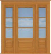 Traditional Single Door with Windows (82 1/2"W)