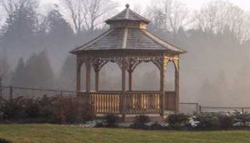 Victorian gazebo design 12ft with Victorian spandrel from the side profile. ID number 3148.