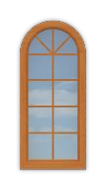 W8 8-Pane Arch Window