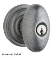DH6A Decorative Solid Forged Brass Oval Entry Knobs (Single Door)