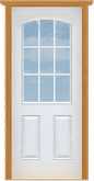 Fiberglass Deluxe Cambered 9-Lite Single Door