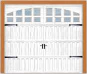 GD5200-AS Steel Carriage Insulated Garage Door with Arched Stockton Windows